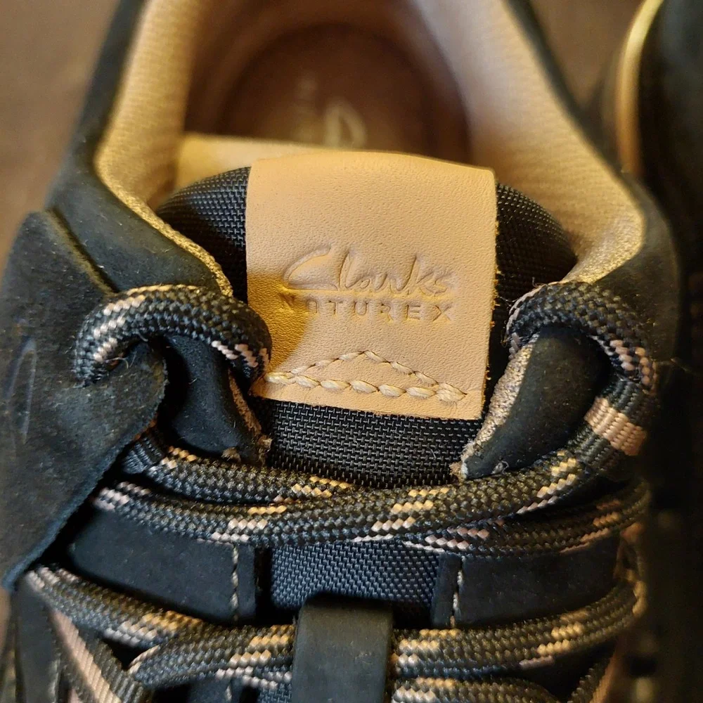 Clarks Originals Women's NatureX Tie WP Combi Nubuck Black Size 9.5M $145 NEW!